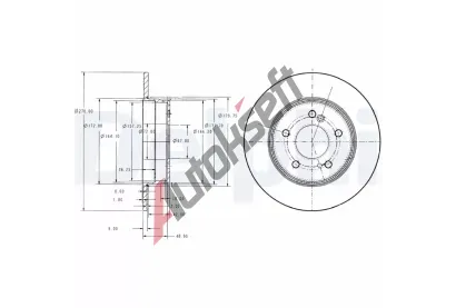 DELPHI Brzdov kotou - 278 mm DF BG3326C, BG3326C