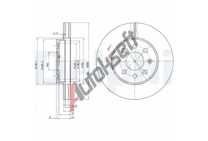 DELPHI Brzdov kotou - 257 mm DF BG3334, BG3334