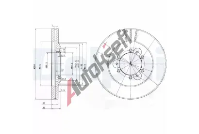 DELPHI Brzdov kotou - 280 mm DF BG3378, BG3378