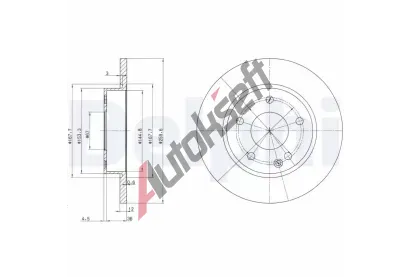 DELPHI Brzdov kotou - 260 mm DF BG3394, BG3394