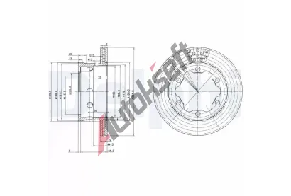 DELPHI Brzdov kotou - 285 mm DF BG3399, BG3399