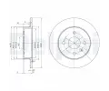 Brzdový kotouč DELPHI ‐ DF BG3403 Brzdový kotouč DELPHI ‐ DF BG3403