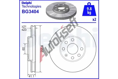 DELPHI Brzdov kotou - 256 mm DF BG3404, BG3404