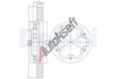 DELPHI Brzdov kotou - 277 mm DF BG3422, BG3422