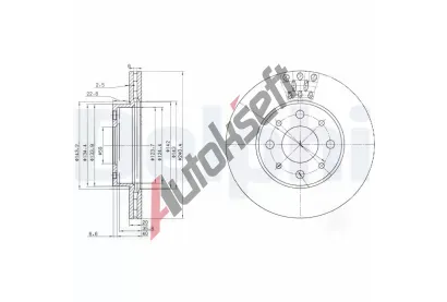 DELPHI Brzdov kotou - 240 mm DF BG3425, BG3425