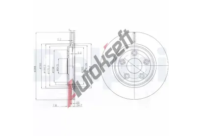 DELPHI Brzdov kotou - 288 mm DF BG3512, BG3512