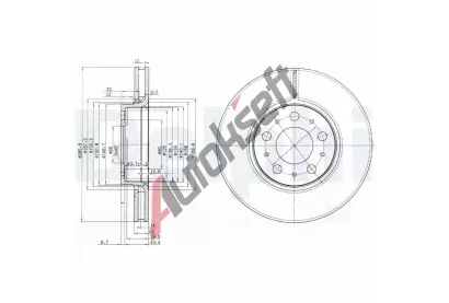 DELPHI Brzdov kotou - 286 mm DF BG3513, BG3513