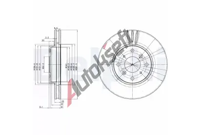 DELPHI Brzdov kotou - 282 mm DF BG3516, BG3516