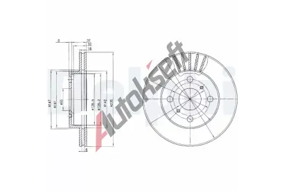 DELPHI Brzdov kotou - 235 mm DF BG3519, BG3519