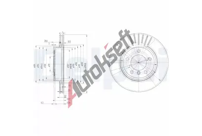 DELPHI Brzdov kotou - 300 mm DF BG3527C, BG3527C
