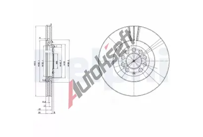 DELPHI Brzdov kotou - 312 mm DF BG3528, BG3528