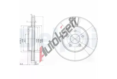 DELPHI Brzdov kotou - 300 mm DF BG3537C, BG3537C