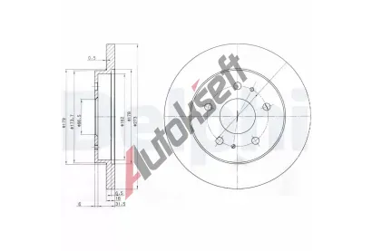 DELPHI Brzdov kotou - 273 mm DF BG3607, BG3607
