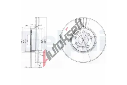 DELPHI Brzdov kotou - 332 mm DF BG3628, BG3628