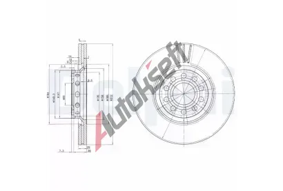 DELPHI Brzdov kotou - 312 mm DF BG3657, BG3657