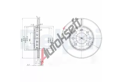 DELPHI Brzdov kotou - 239 mm DF BG3658, BG3658