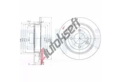 DELPHI Brzdov kotou - 259 mm DF BG3662C, BG3662C