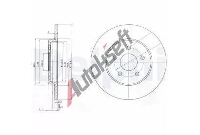 DELPHI Brzdov kotou - 280 mm DF BG3663C, BG3663C