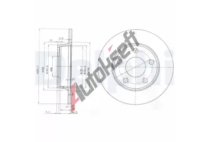 DELPHI Brzdov kotou - 255 mm DF BG3671, BG3671