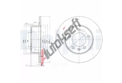 DELPHI Brzdov kotou - 305 mm DF BG3681, BG3681