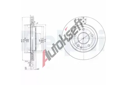 DELPHI Brzdov kotou - 270 mm DF BG3709, BG3709