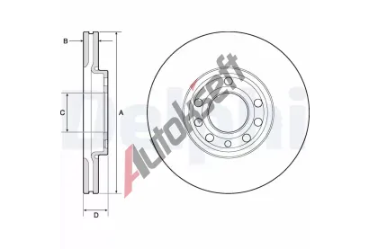 DELPHI Brzdov kotou - 285 mm DF BG3713C, BG3713C