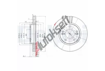 DELPHI Brzdov kotou - 276 mm DF BG3721, BG3721