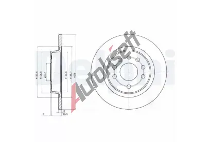 DELPHI Brzdov kotou - 278 mm DF BG3731, BG3731