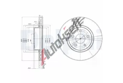 DELPHI Brzdov kotou - 312 mm DF BG3756, BG3756