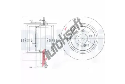 DELPHI Brzdov kotou - 300 mm DF BG3757, BG3757