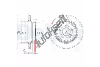 DELPHI Brzdov kotou - 300 mm DF BG3758, BG3758