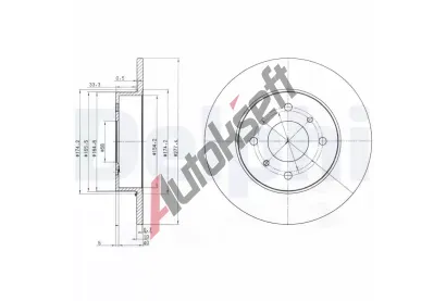 DELPHI Brzdov kotou - 278 mm DF BG3764, BG3764