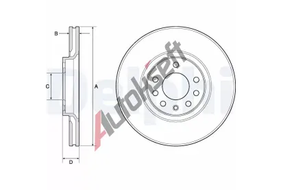 DELPHI Brzdov kotou - 308 mm DF BG3770C, BG3770C