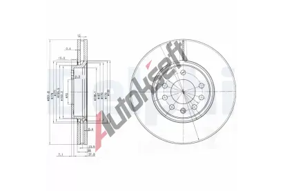 DELPHI Brzdov kotou - 302 mm DF BG3772C, BG3772C