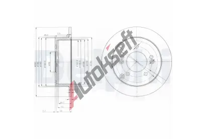 DELPHI Brzdov kotou - 262 mm DF BG3799, BG3799