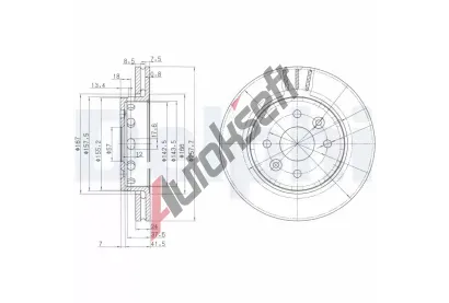 DELPHI Brzdov kotou - 258 mm DF BG3803, BG3803