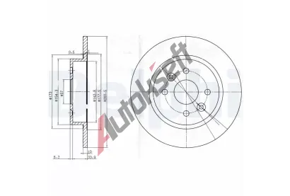 DELPHI Brzdov kotou - 261 mm DF BG3804, BG3804