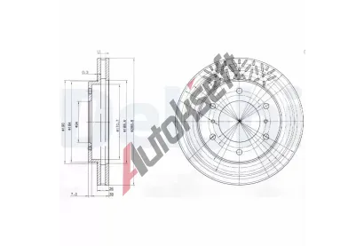 DELPHI Brzdov kotou - 290 mm DF BG3812, BG3812