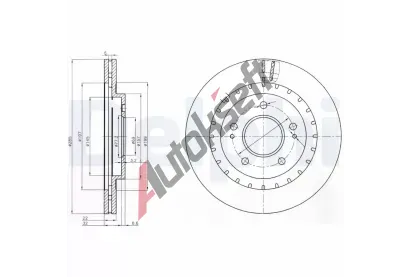 DELPHI Brzdov kotou - 286 mm DF BG3814, BG3814