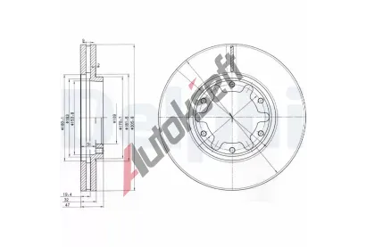 DELPHI Brzdov kotou - 306 mm DF BG3817, BG3817