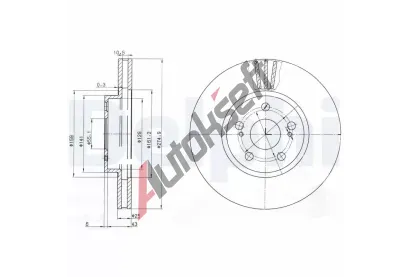 DELPHI Brzdov kotou - 275 mm DF BG3823, BG3823