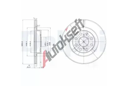 DELPHI Brzdov kotou - 263 mm DF BG3825, BG3825