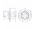 Brzdový kotouč DELPHI ‐ DF BG3835C Brzdový kotouč DELPHI ‐ DF BG3835C