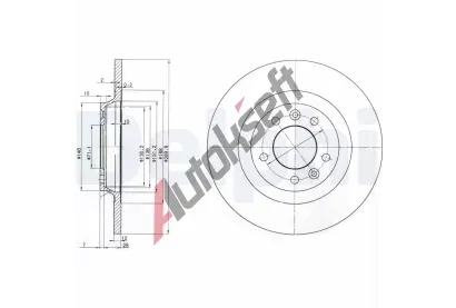 DELPHI Brzdov kotou - 290 mm DF BG3836, BG3836