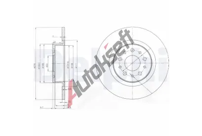 DELPHI Brzdov kotou - 276 mm DF BG3857, BG3857