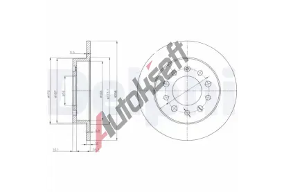 DELPHI Brzdov kotou - 258 mm DF BG3862, BG3862