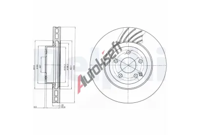 DELPHI Brzdov� kotou� - 330 mm DF BG3877, BG3877