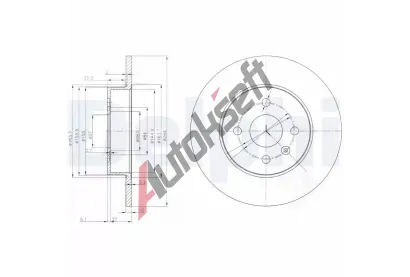 DELPHI Brzdov kotou - 264 mm DF BG3885C, BG3885C
