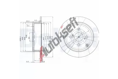 DELPHI Brzdov kotou - 258 mm DF BG3889, BG3889