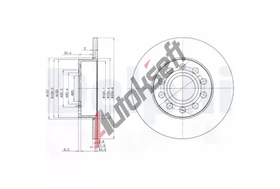 DELPHI Brzdov kotou - 260 mm DF BG3890, BG3890